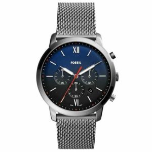 Fossil Men's Smoke Stainless Steel Mesh Bracelet Watch 