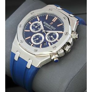 Audemars Piguet Royal Oak Blue Dial and Blue Rubber strap Watch