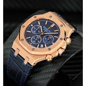 Audemars Piguet Royal Oak Chronograph Rose Gold  Blue Watch