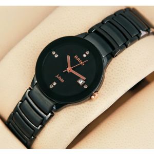 Rado True Jubile Black Dial Ceramic Ladies Watch