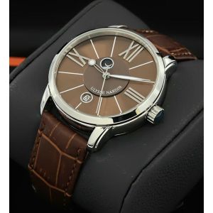 Ulysse Nardin Classico Luna Leather Strap Men Watch,
