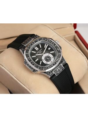 Patek Philippe  Nautilus engraved Annual Calendar Men Watches