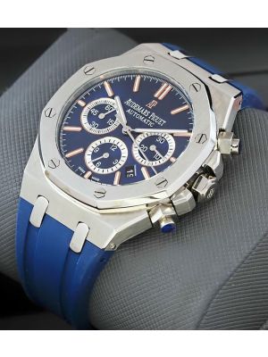 Audemars Piguet Royal Oak Blue Dial and Blue Rubber strap Watch