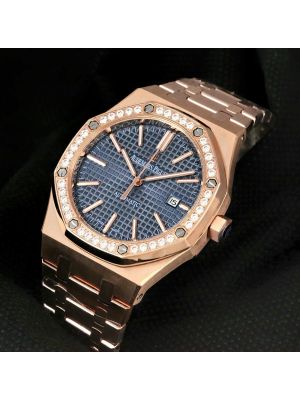 Audemars Piguet Royal Oak Blue Dial Rose Gold watches prices in Pakistan