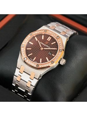 Audemars Piguet Royal Oak Ladies Two Tone Brown Dial watches, 