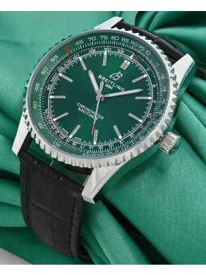 Breitling Navitimer Chronometer Green Dial Watch