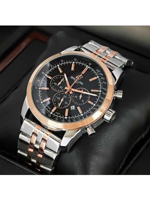 Breitling Transocean Chronograph Black Dial Two Tone watches
