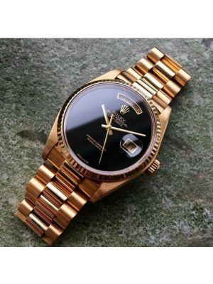 Rolex President Day Date Onyx Dial Rose Gold Buy Online Watches