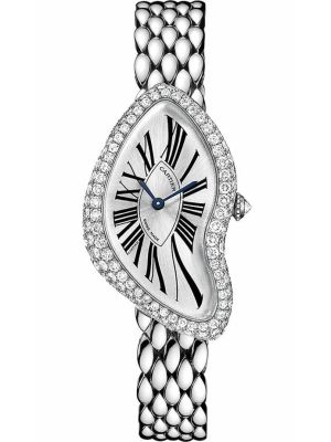 Cartier Crash Diamond Silver Ladies relica Watch
