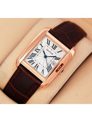 Cartier Tank Francaise Swiss Date Leather Strap Watch in pakistan