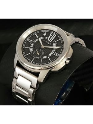 Cartier Calibre Mens Black Dial Replica Watches in Lahore,