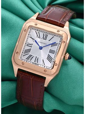 Cartier De Santos Dumont Ladies Brown Straps Watch
