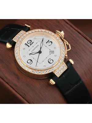 Cartier Pasha Diamond Bezel Ladies Watch 
