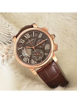 High quality replica Cartier Rotonde de Cartier Brown watches
