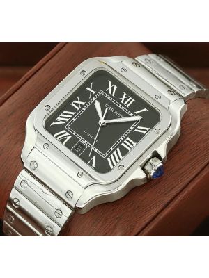 Cartier Santos Black Dial Watch