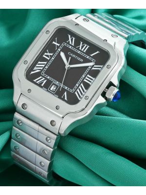 Cartier Santos Black Dial Watch