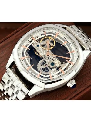 Cartier Transparent Dial Wrist Watch