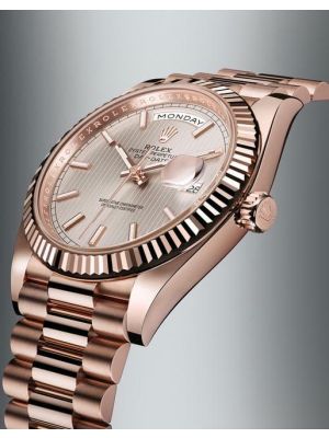 Rolex Oyster Perpetual President Day Date 40 Evrose gold replica