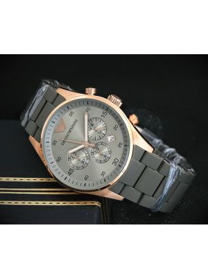 Emporio Armani Grey Silicone Strap Grey Dial Buy Online Watches