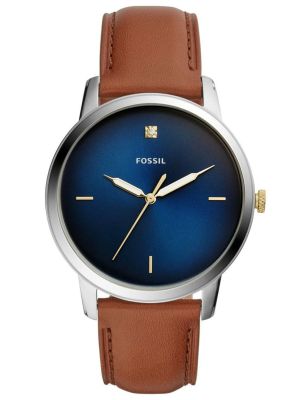 Fossil Minimalist Carbon Series Three-Hand Luggage Leather Watch
