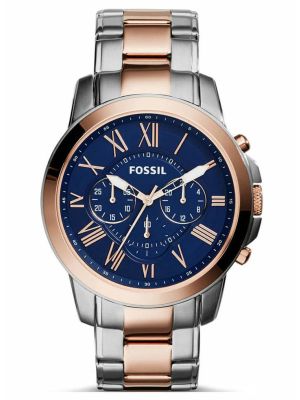 Fossil Two-Tone Fossil Grant Chronograph Stainless Steel Watch FS5024