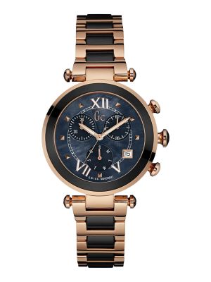 Gc LadyChic Black And Rose Gold Men Watch