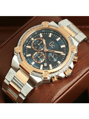 GC Guess Collection Two Tone Blue DIal Watch