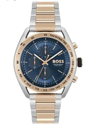Hugo Boss Men’s Two-tone Blue Dial Watch