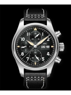 IWC Pilot Spitfire Chronograph Automatic Black Dial Men's Watch