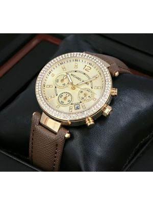 Michael Kors Ladies Parker Glitz Collection Gold Tone Chronograph  watches in Pakistan