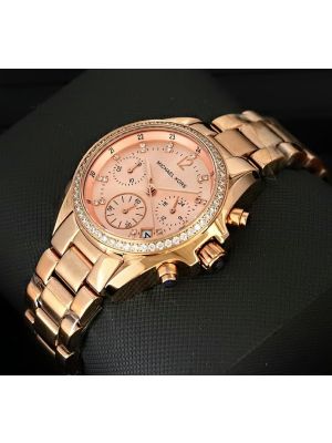 Michael Kors Ladies Rose Gold Chronograph replica watches in karachi,