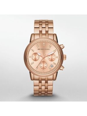 Michael Kors Rose Gold tone Ritz Chronograph Glitz  Buy Online Watches