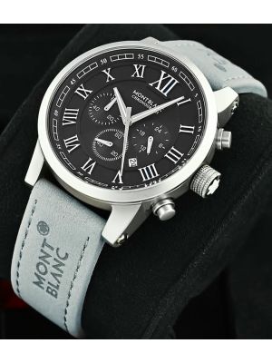 MontBlanc Roman Black Dial Chronograph Watch