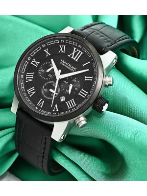 MontBlanc Roman Black Dial Watch