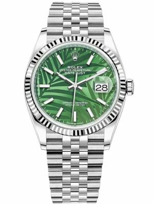 Rolex Datejust 41 Green Palm Motif Dial 2021 Watch