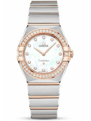 OMEGA Constellation Manhattan Two-Tone Diamond Dial and Bezel Watch