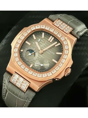 Patek Philippe  Nautilus Moon Phase Gray Diamond