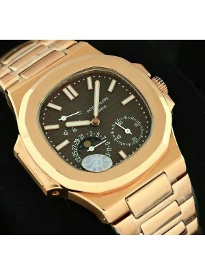 Patek Philippe Nautilus Moonphase Brown Dial Watch