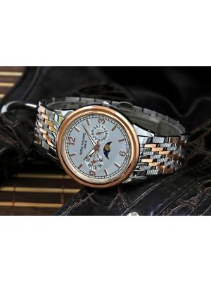 Patek Philippe Silver Rose gold Stainless Steel  Men Watches