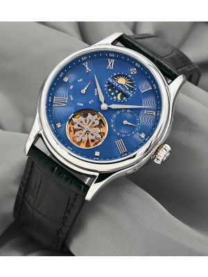 Patek Philippe Tourbillon Blue Dial Moon phase Watch