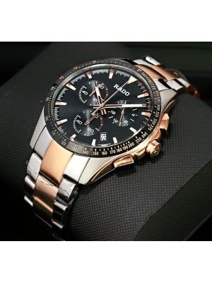 Rado HyperChrome Green Dial Mens Chronograph Two Tone Black Dial Watches Products
