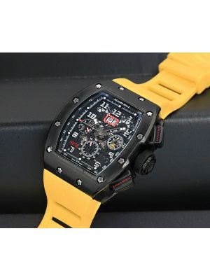 Richard Mille RM-011 Yellow TPT Quartz Automatic flyback chronograph Replica Watches Lahore