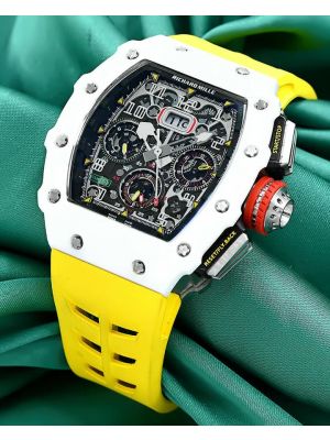 Richard Mille RM11-03 Yellow Rubber Straps Watch