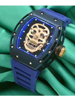 Richard Mille Skull Dial Blue Watch