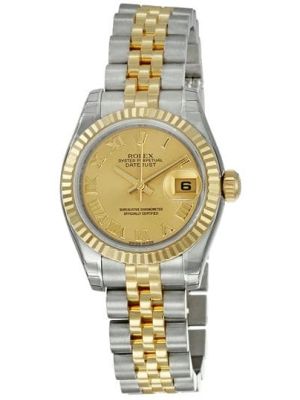Rolex Datejust Ladies Gold Dial Two Tone Watch price