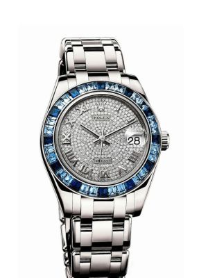 ROLEX OYSTER PERPETUAL DATE JUST PEARL MASTER Diamond Dial Silver