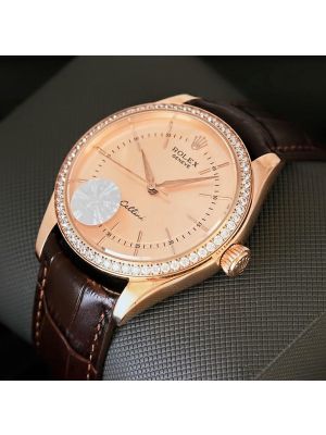 Rolex Cellini Rose Gold Dial Diamond Bezel Watches Online Pakistan