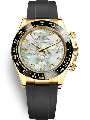 Rolex Cosmograph Daytona Yellow Gold Diamond White MOP Dial Watch