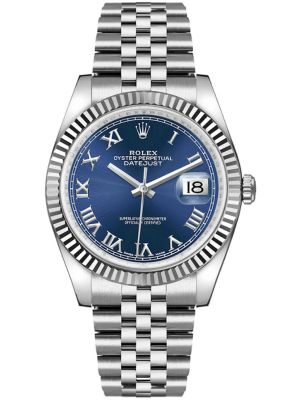 Rolex Datejust 36 Blue Roman Numeral Dial Watch
