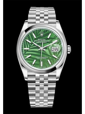 Rolex Datejust 41 Green Palm Motif Dial 2021 Watch